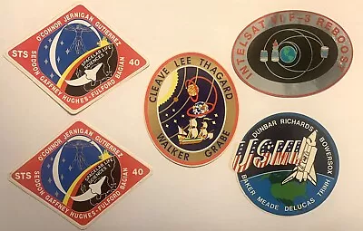 Lot Of 5 Vintage NASA Space Shuttle STS Mission Crew Patch Stickers Decals • $7.99