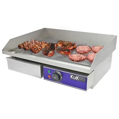 £154.99 • Buy Electric Griddle Commercial 50cm Flat Kitchen Hotplate BBQ Grill Stainless Steel