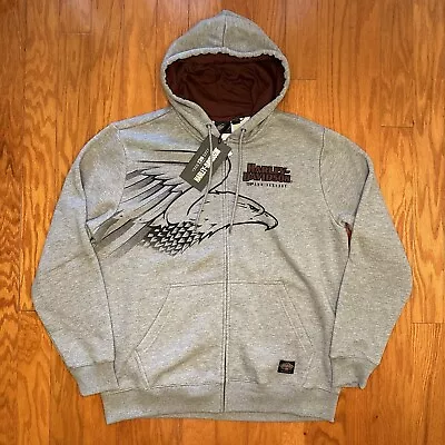 Harley Davidson 120th Anniversary Full Zip Hoodie Heather Grey Men’s Size Small • $59.99