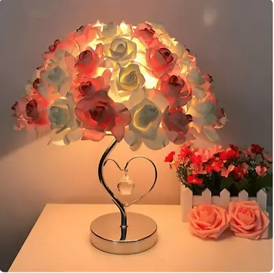 Desk Lamp Rose Flowers LED Table Lamp For Dating Party Wedding Centerpiece. • $39.99