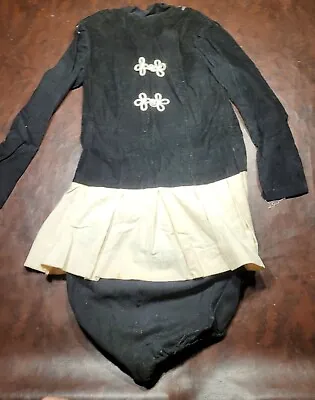 Vintage 60s Black & White Majorette Batton Twirler Costume Uniform Pagent • $55