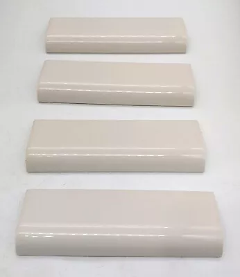 4 Pc. Mexico Gloss Off-White/Ivory Bullnose Ceramic Tile (Open Box/NOS) • $9.95