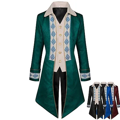 Rococo Men's Tailcoat Renaissance Coat Victorian Jacket Pirate Jacket Halloween • $45.99