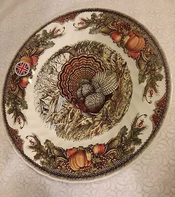 S/2 NWT Queen's DINNER PLATES HARVEST BOUNTY England Adapted Original Engravings • $147.95