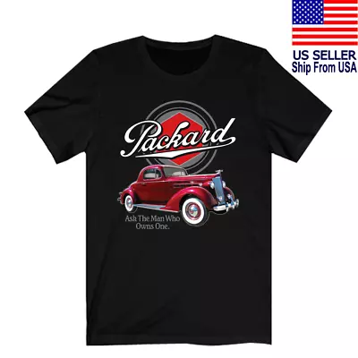 Packard Motor Company Men's Black T-Shirt Size S To 5XL • $15.99