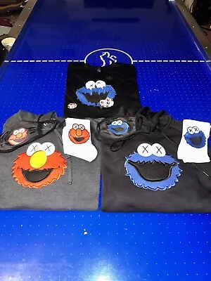 Kaws Elmo / Cookie Monster Hoodie Socks And Keychain • $70