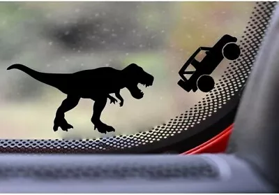 T-Rex With SUV Decal For Jeep Windshield  • $5