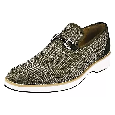 LIBERTYZENO Mens Casual Textile Printed Buckle Shoes Slip On Semi Casual Loafers • $79.99