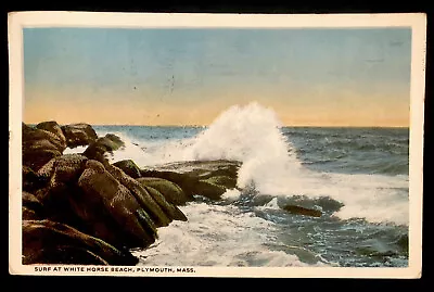 1916 White Horse Beach Plymouth Mass. Posted White Border Postcard Vintage • $5.50