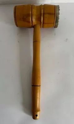 Vintage Heavy Duty Wooden & Metal Meat Tenderizer Mallet 12” • $8