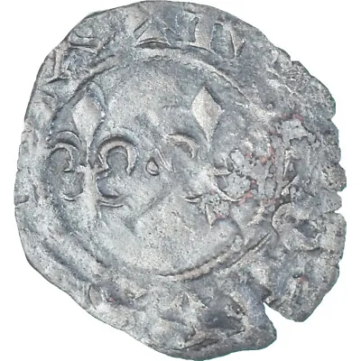 [#1174037] Coin France Charles VI Denier Tournois 1380-1422 1st Emission V • $64.94