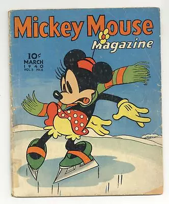 Mickey Mouse Magazine Vol. 5 #6 PR 0.5 1940 • $100