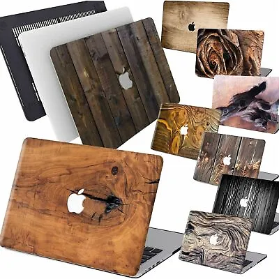 Wood Old Natural Rubberized Matte Hard Cut Case KB Cover For New Macbook Air Pro • $16.99