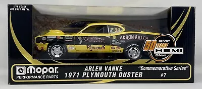 1:18 Scale 1971 Plymouth Duster Arlen Vanke 50 Years Of Hemi • $225