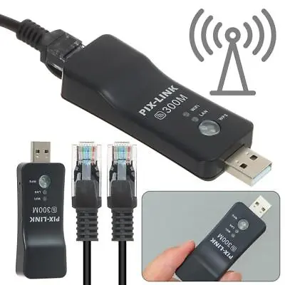Adapter Wireless LAN Adapter WiFi Dongle Ethernet Cable For Samsung Smart TV 3Q • £9.51