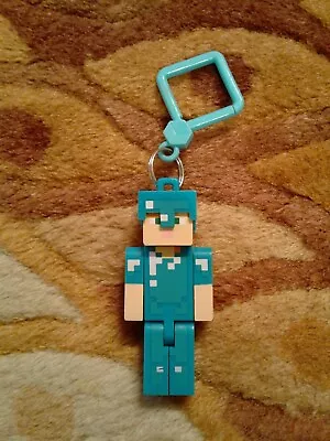 2016 Minecraft Small 3  Inch Plastic Collectible Pixel Blue Guy Key Chain Only  • $29