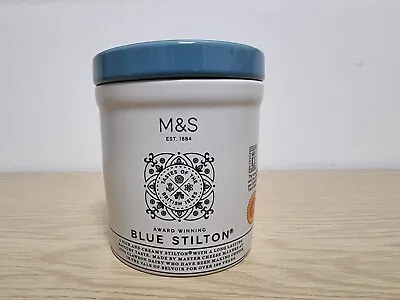 Marks And Spencer Blue Stilton Pot With Lid Blue Cream 4 Inches Empty Exc Con • £7.99