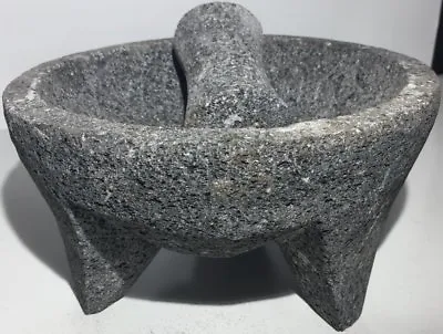 Molcajete/Tejolote Authentic Mexican Lava Mortar&Pestle Guacamole Salsa Maker 5  • $29.87