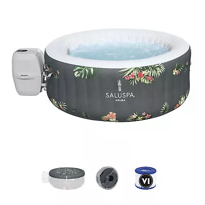 Bestway SaluSpa Aruba AirJet Inflatable Hot Tub With EnergySense Cover Grey • $450.89