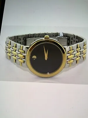 MOVADO 81 E4 1892 TWO-TONE WRISTWATCH PRE-OWNED New Battery 4/9/24 • $199.99