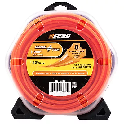 Echo 102152952 Cross Fire 40'  Spool .095  Gauge Multi-Sided String Trimmer Line • $13.95