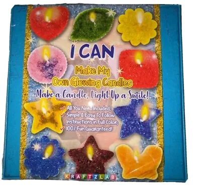 Make Your Own Glowing Candles Kit ICAN Kids Craft Arts Fun 9 Shapes / Moulds • £5.50