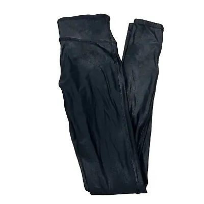 Spanx Womens Faux Leather Leggings Moto Black Size XS • $19.95