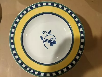 MIKASA FINE CHINA  SL 110 FIRENZE  MADE IN PORTUGAL  Bowl 9  Blue & Yellow  • $7.50