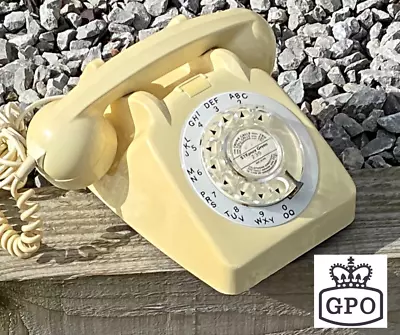 Vintage Phone GPO 706 Rotary Dial Telephone Cream/Ivory Built 1967 Fully Working • £70