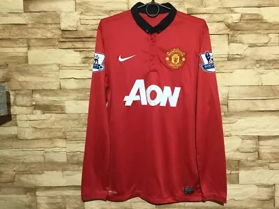 Manchester United 2013 2014 Home Football Shirt Soccer Jersey Long Sleeve Nike • $105.99