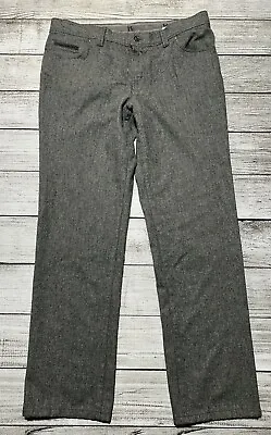 Hiltl 100% New Wool Downey 5 Pocket Light Gray Flannel Flat Front Pants 36x31 • $53.99
