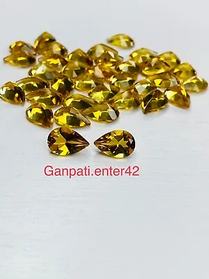 Madeira Citrine Loose Gemstone Faceted Pear Cut 10x7MM Natural Calibrated Size E • £32.86