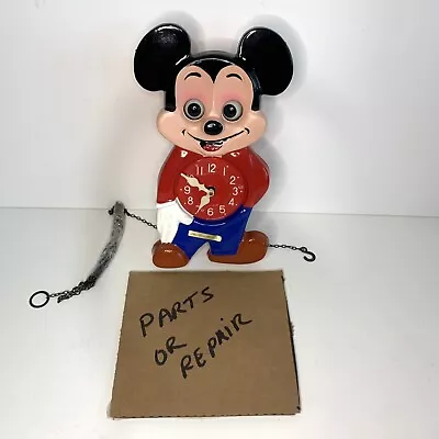 Disney Pet Eyeball Mickey Mouse Celluloid Clock Retro VTG. Parts Repoar Mi-Ken • $49.95
