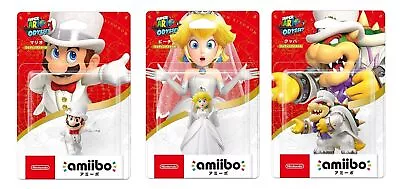 Nintendo Amiibo Wedding MarioPeachBowser  Set (Super Mario Odyssey) JAPAN  NEW • $128.30
