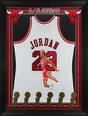 Bulls Michael Jordan Signed William Zavala Hand Painted M&N Framed Jersey UDA • $29999.99