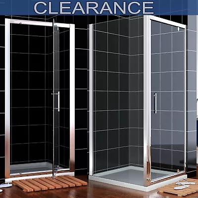 Pivot Shower Door Enclosure Cubicle 6mm Safety Glass 700/760/800/860/900/1000mm  • £106.99