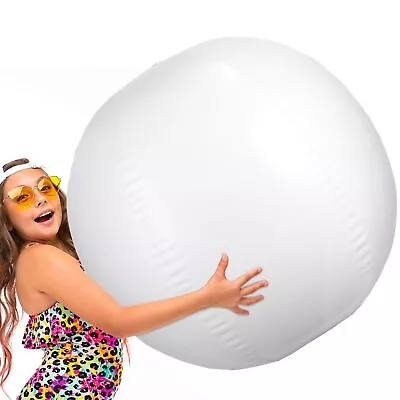 5 Feet White Giant Beach Ball Inflatable Inflatable Ball Massive Beach Decora... • $37.84