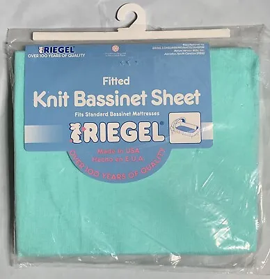 Vintage RIEGEL Baby Fitted Knit Bassinet Sheet Cotton/Polyester Blend New NIP • $12.95