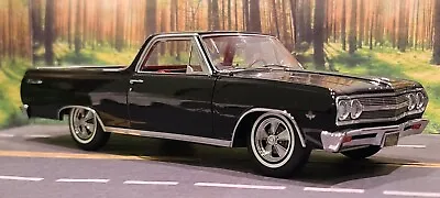 **READ** 1/18 Exact Detail 1965 Chevrolet El Camino Custom Black Diecast • $119