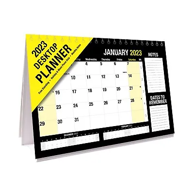 £4.99 • Buy 2023 Desk Top Wall Calendar Month To View Flip Over Planner School Office Home 
