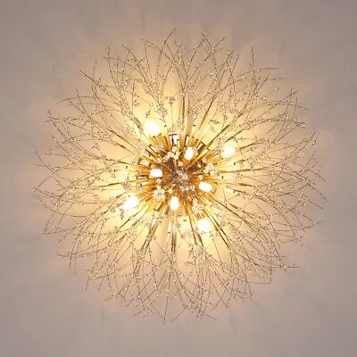 Modern Firework Crystal Chandeliers 6/8-Light Dandelion Ceiling Lamp Living Room • £47.99