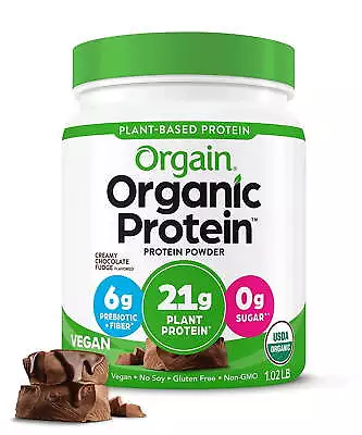 Orgain Organic Vegan 21g Protein PowderPlant BasedCreamy Chocolate Fudge1.02lb • $19.98