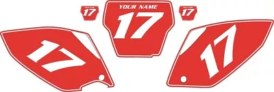 2007 HONDA CRF450 Custom Pre-Printed Red Backgrounds With White Pinstripe • $43.99