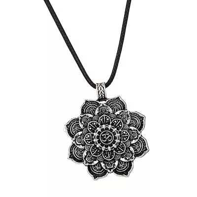 Yoga Lotus Mandala Necklace Tibetan Buddhist  Pendant • $6.55