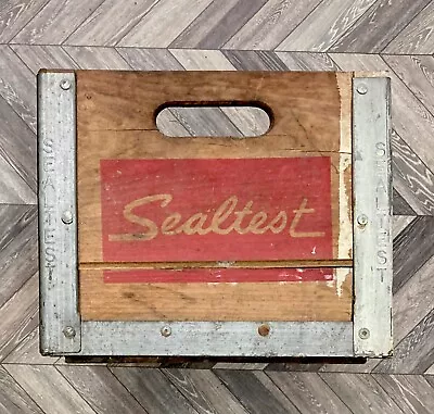 Vintage Wood & Metal SUPPLEE WILLS JONES DAIRY Crate Box SEALTEST • $99