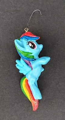 My Little Pony Rainbow Dash Christmas Ornament Sparkle Glitter Hasbro 2014 • $9.99