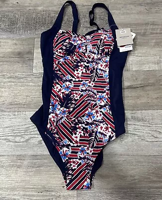 Amoena One Piece Mastectomy Swimsuit Size 8B NWT- Dark Navy/ Maritime • $26.99