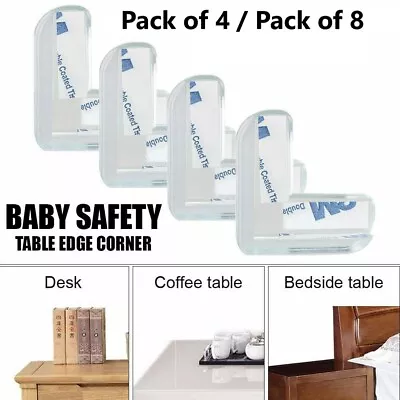 8x / 4x Safety Corner Protectors Cushion For Baby Kids Edge Table Guard Bumper • £3.49