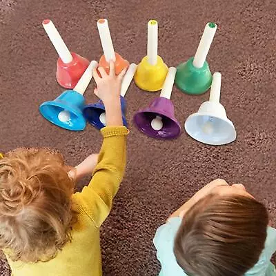 Hand Bells Set 8 Note Musical Bells For Toddlers Children Kids Adults Classroom • $23.15