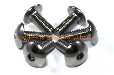 £6.99 • Buy 6x Stainless Steel Motorcycle Fairing Bolts M6 X 16mm Pan Button Allen Key Bolt